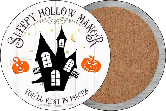 Sleepy Hollow Manor Novelty Circle Coaster Set of 4