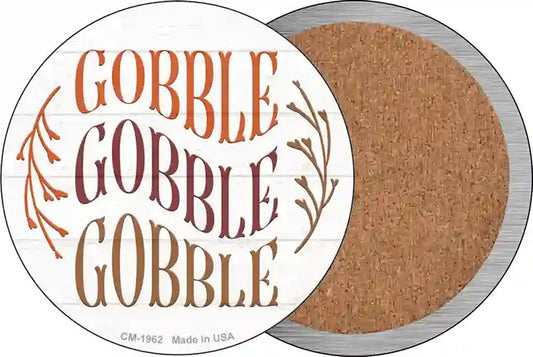 Gobble Gobble Gobble Novelty Circle Coaster Set of 4