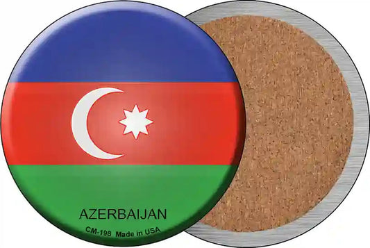 Azerbaijan Country Novelty Circle Coaster Set of 4