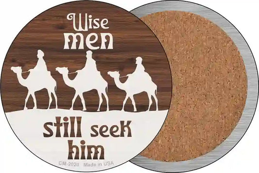 Wise Men still Seek Him Novelty Circle Coaster Set of 4
