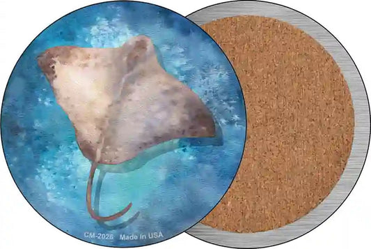 Stingray Blue Novelty Circle Coaster Set of 4
