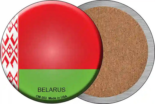 Belarus Country Novelty Circle Coaster Set of 4
