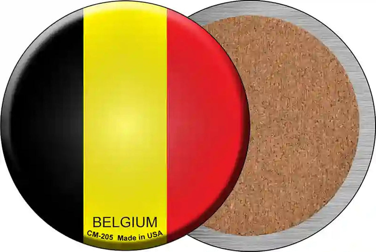 Belgium Country Novelty Circle Coaster Set of 4
