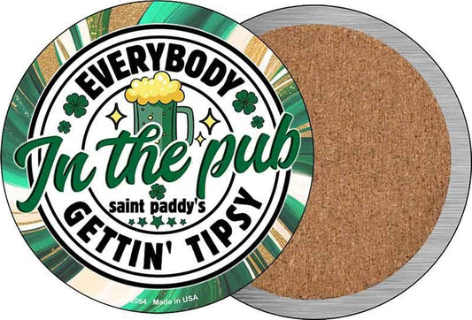 Everybody Getting Tipsy Novelty Circle Coaster Set of 4