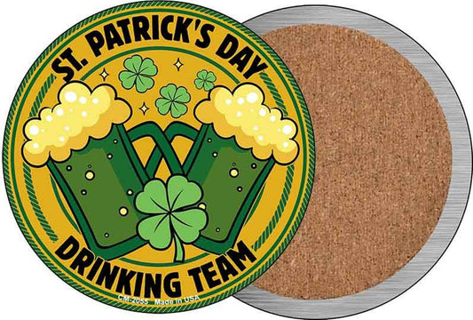 St Patricks Day Drinking Team Novelty Circle Coaster Set of 4