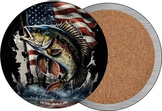 American Bass Novelty Circle Coaster Set of 4