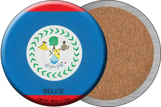 Belize Country Novelty Circle Coaster Set of 4
