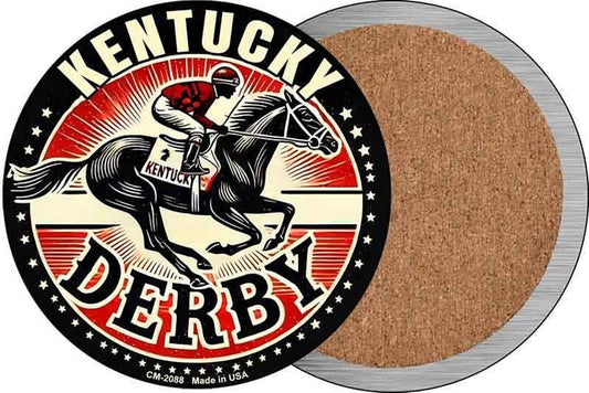 Kentucky Derby Novelty Circle Coaster Set of 4
