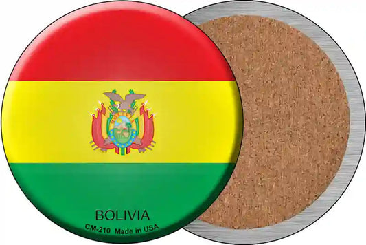 Bolivia Country Novelty Circle Coaster Set of 4