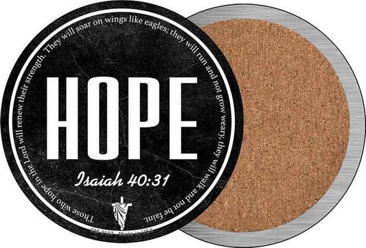 Hope Bible Verse Novelty Circle Coaster Set of 4