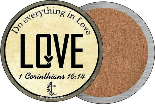 Love Bible Verse Novelty Circle Coaster Set of 4