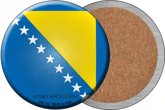 Bosnia Herzegovina Country Novelty Circle Coaster Set of 4