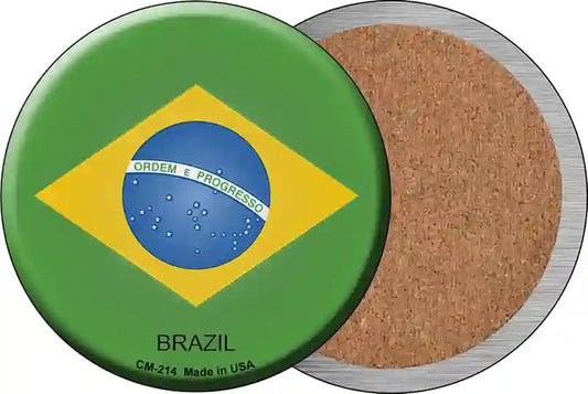 Brazil Country Novelty Circle Coaster Set of 4