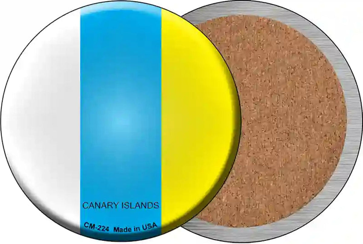 Canari Islands Country Novelty Circle Coaster Set of 4