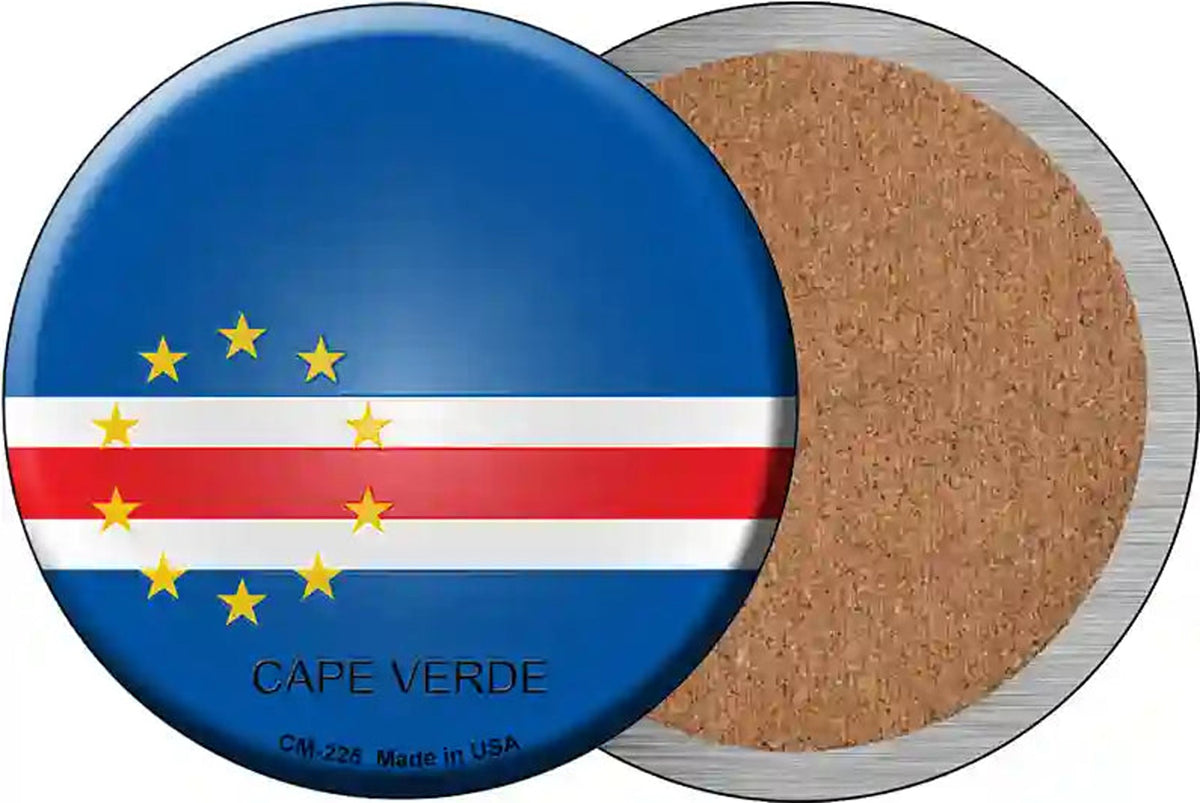 Cape Verde Country Novelty Circle Coaster Set of 4