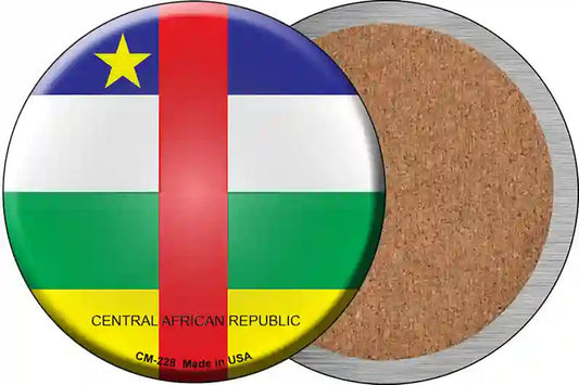 Central African Republic Country Novelty Circle Coaster Set of 4