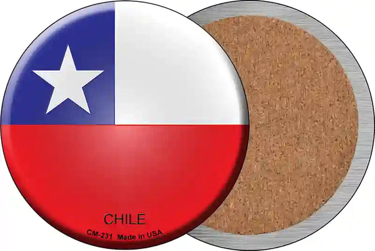 Chile Country Novelty Circle Coaster Set of 4