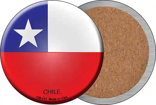 Chile Country Novelty Circle Coaster Set of 4