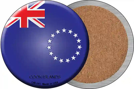 Cook Islands Country Novelty Circle Coaster Set of 4