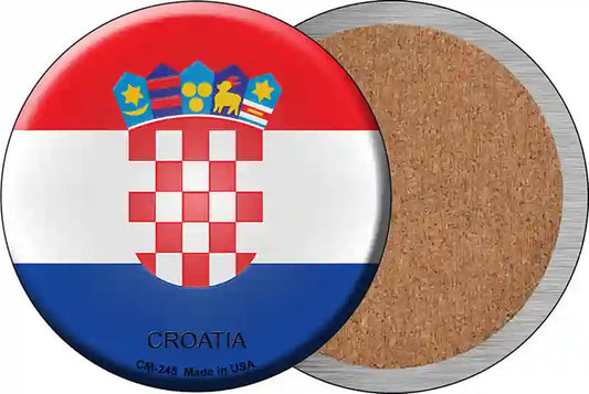 Croatia Country Novelty Circle Coaster Set of 4