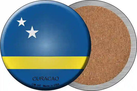 Curacao Country Novelty Circle Coaster Set of 4