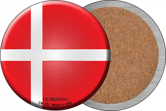 Denmark Country Novelty Circle Coaster Set of 4