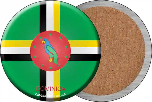 Dominica Country Novelty Circle Coaster Set of 4