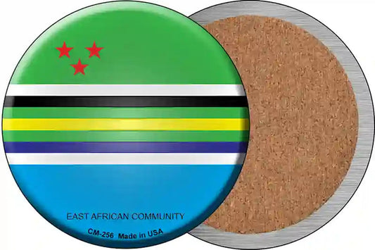 East African Community Country Novelty Circle Coaster Set of 4
