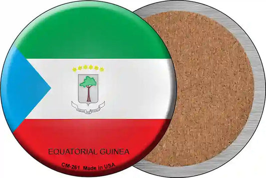 Equatorial Guinea Country Novelty Circle Coaster Set of 4