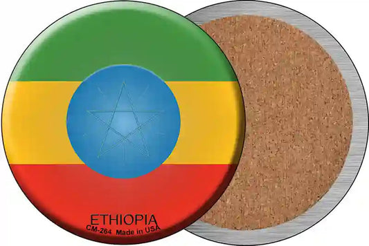 Ethiopia Country Novelty Circle Coaster Set of 4