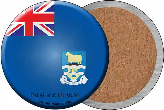 Falkland Islands Country Novelty Circle Coaster Set of 4