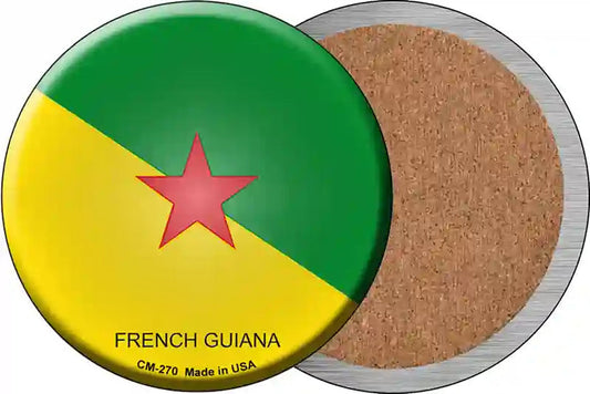 French Guiana Country Novelty Circle Coaster Set of 4