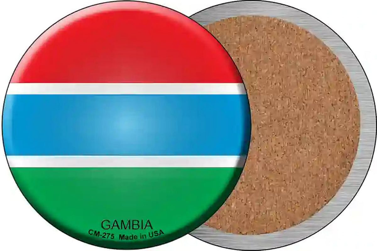 Gambia Country Novelty Circle Coaster Set of 4