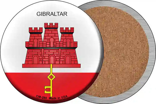 Gibraltar Country Novelty Circle Coaster Set of 4