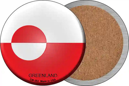 Greenland Country Novelty Circle Coaster Set of 4