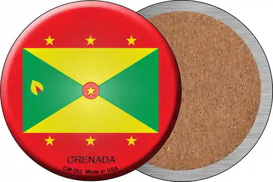 Grenada Country Novelty Circle Coaster Set of 4