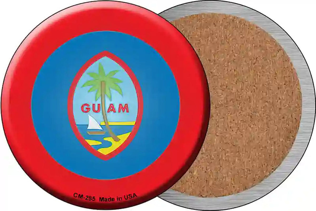 Guam Country Novelty Circle Coaster Set of 4