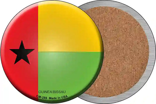 Guinea Bissau Country Novelty Circle Coaster Set of 4