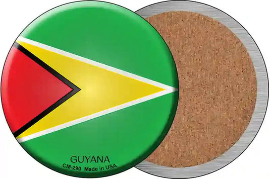 Guyana Country Novelty Circle Coaster Set of 4