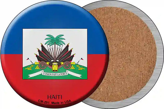 Haiti Country Novelty Circle Coaster Set of 4