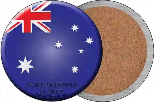 Heard McDonald Islands Country Novelty Circle Coaster Set of 4