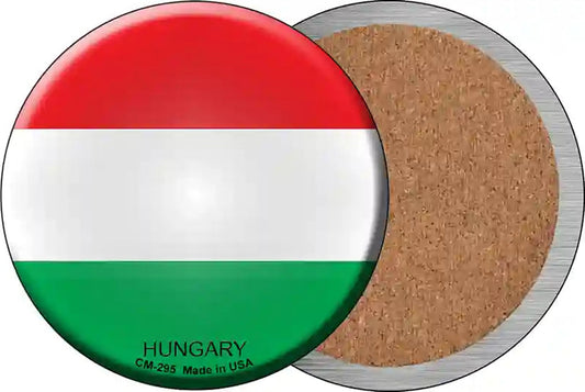 Hungary Country Novelty Circle Coaster Set of 4