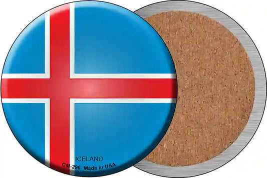 Iceland Country Novelty Circle Coaster Set of 4