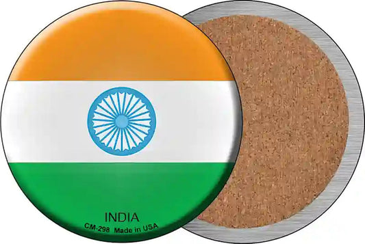 India Country Novelty Circle Coaster Set of 4