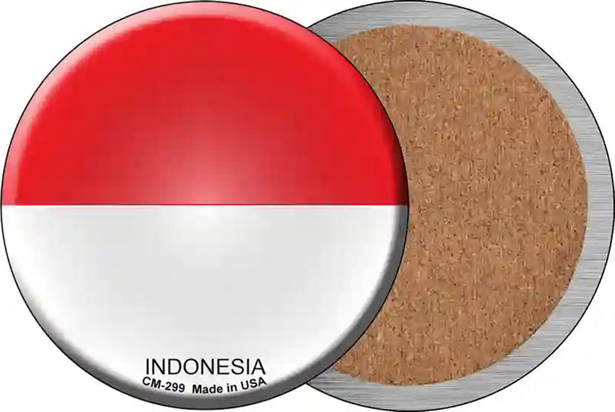 Indonesia Country Novelty Circle Coaster Set of 4