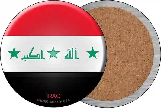 Iraq Country Novelty Circle Coaster Set of 4