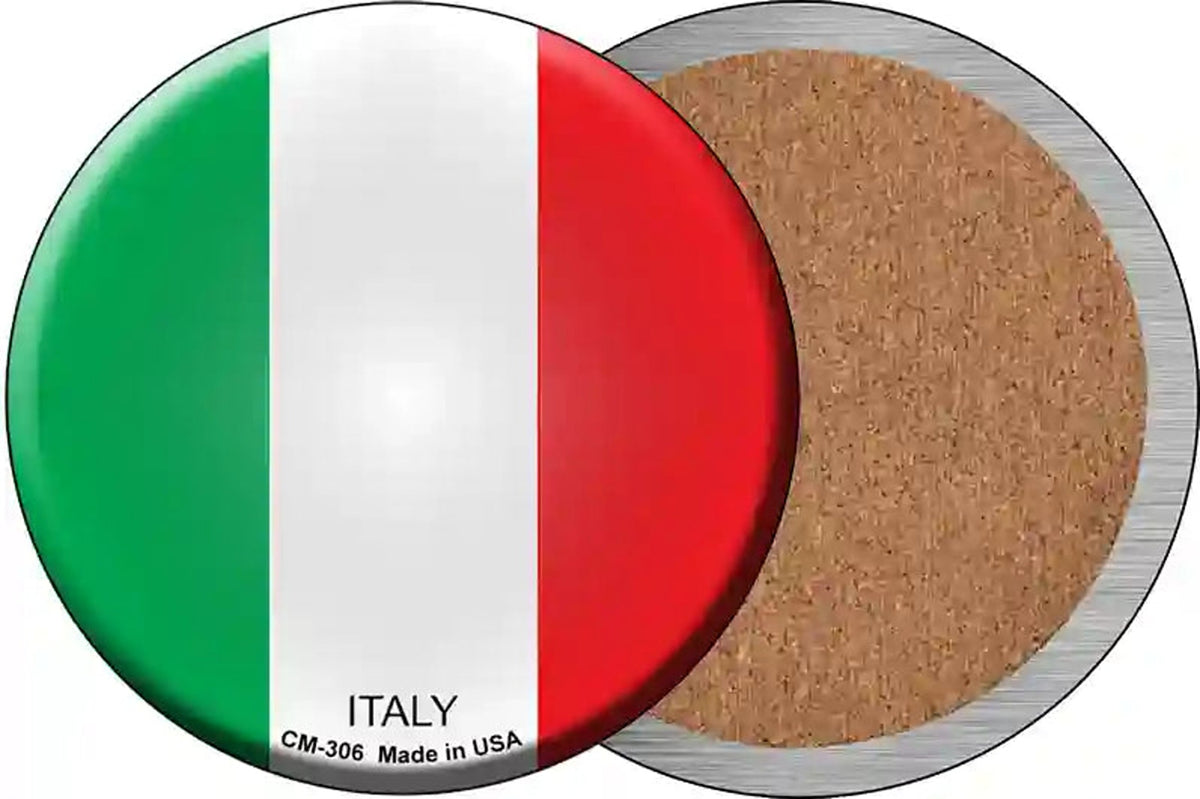 Italy Country Novelty Circle Coaster Set of 4