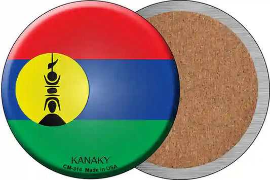 Kanaky Country Novelty Circle Coaster Set of 4