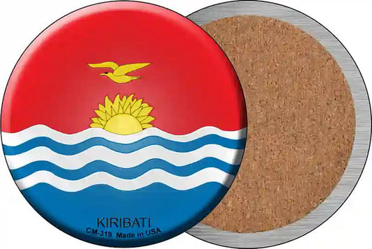 Kiribati Country Novelty Circle Coaster Set of 4