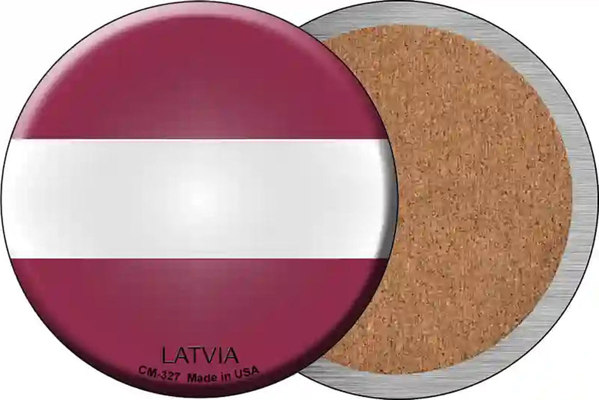 Latvia Country Novelty Circle Coaster Set of 4
